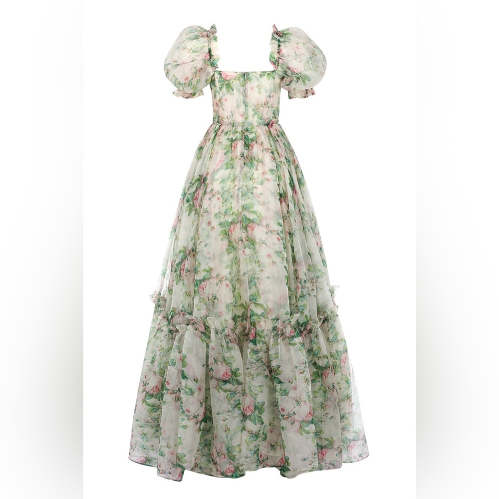 Selkie | The Garden Roses Silk Gauze Ritz Gown | Size L | Brand New, With Tags! - Picture 4 of 7